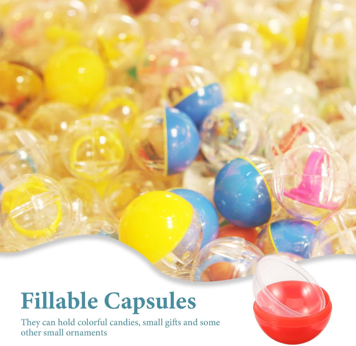 Cabilock 50pcs Fillable Round Acrylic Decorative Balls