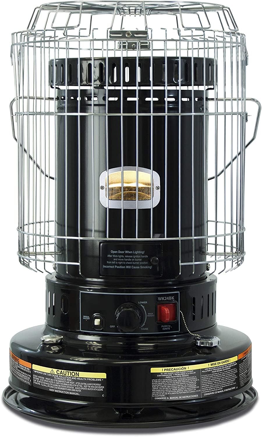 23800 BTU Convection Kerosene Heater for Indoor Use Portable Black