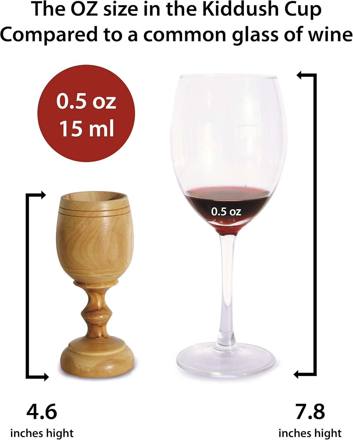 Hand-Carved Olive Wood Communion Cup with Bread Tray