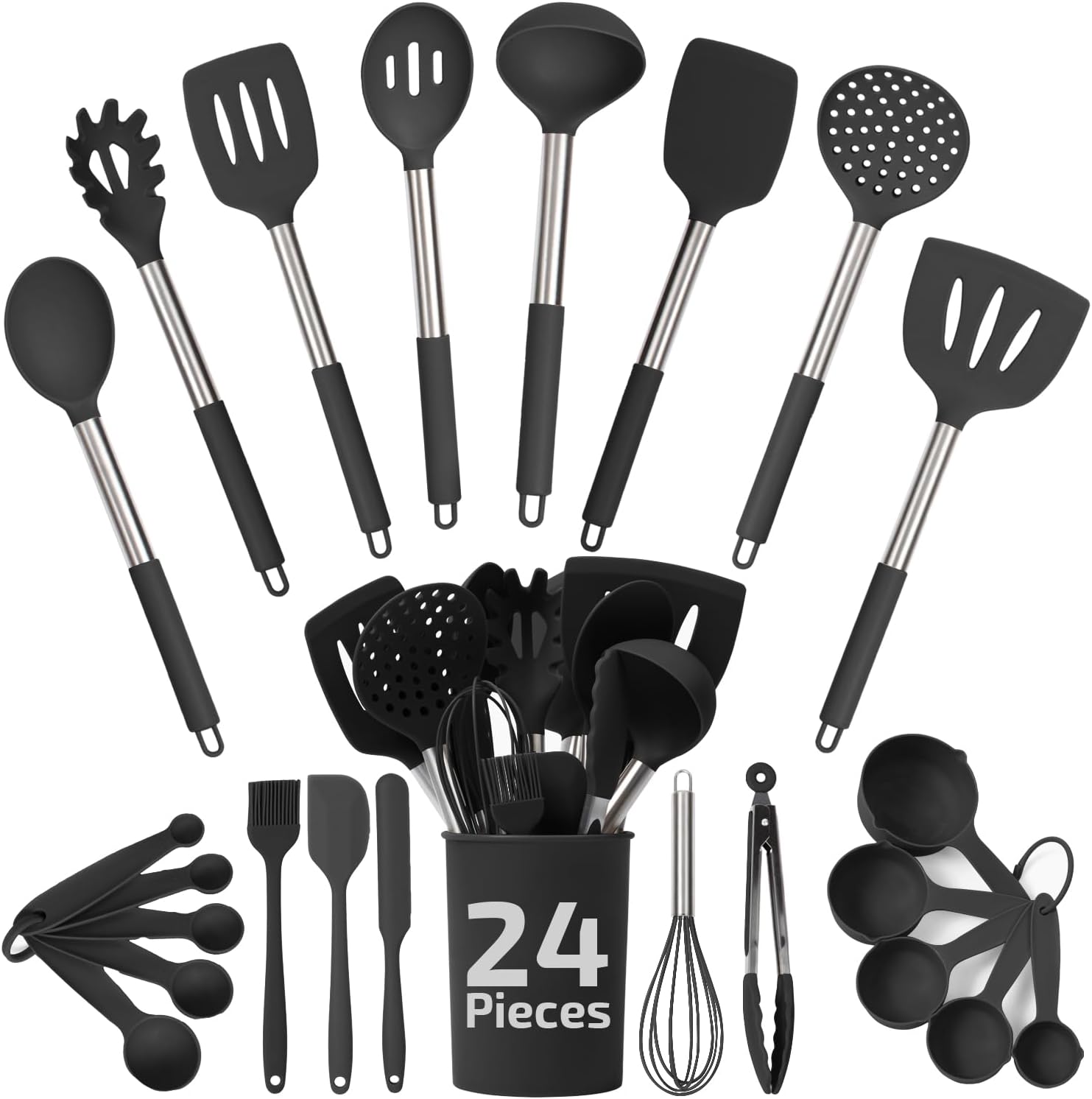 Culinary Couture 24-Piece Silicone Utensil Set