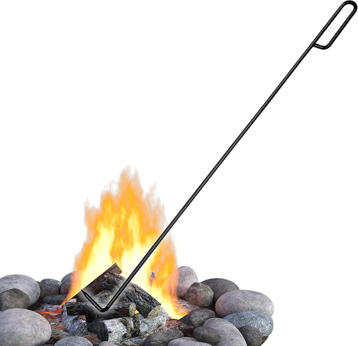 FEBTECH 40-Inch Fire Pit Poker Black
