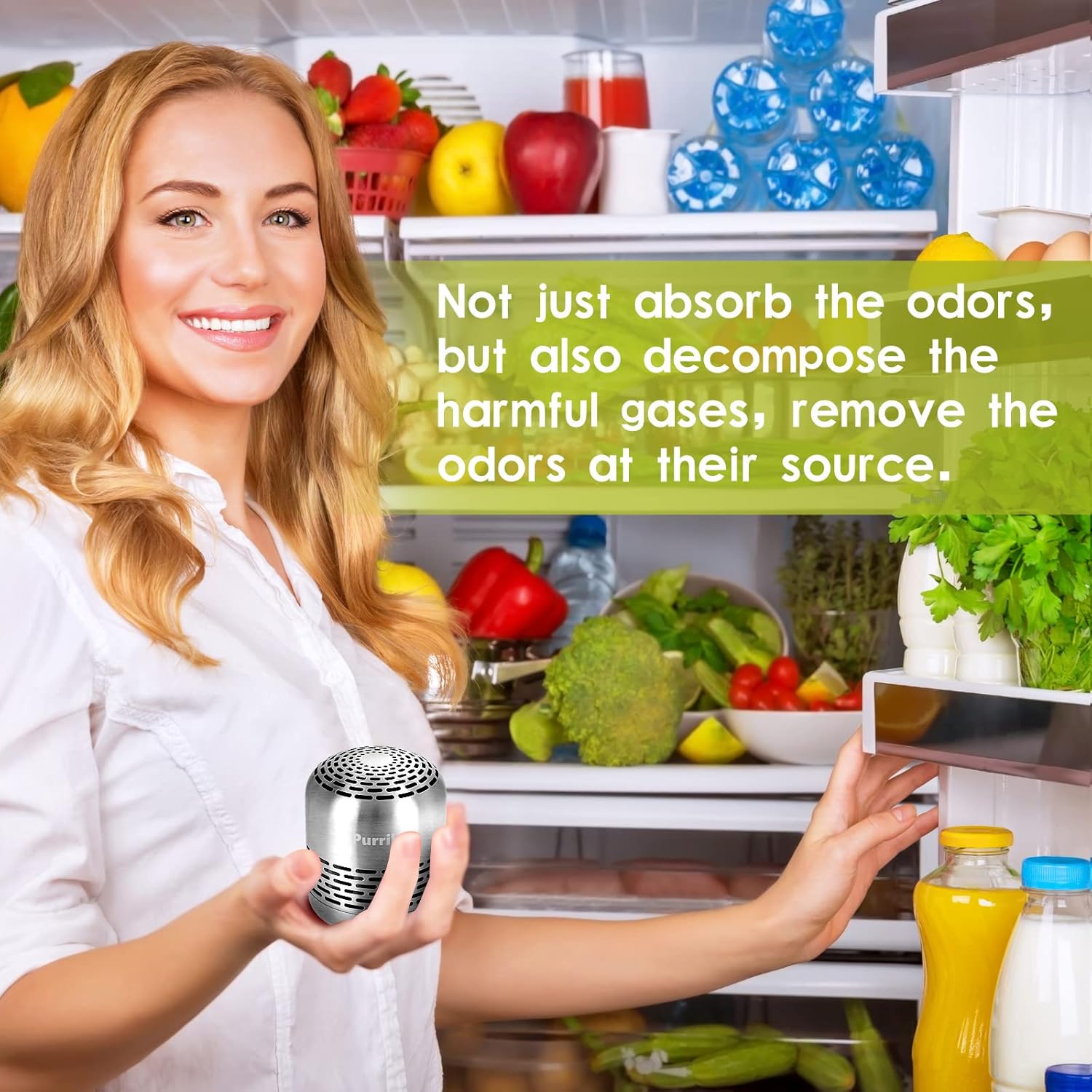 Purriko Bamboo Air Purifying Deodorizer for Fridge