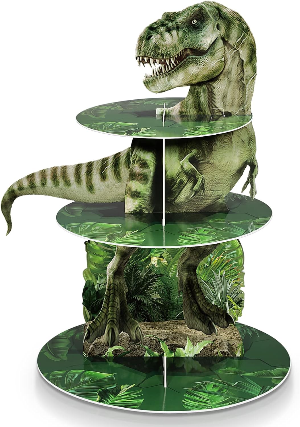 Censen 3 Tier Dinosaur Cupcake Stand Decorations