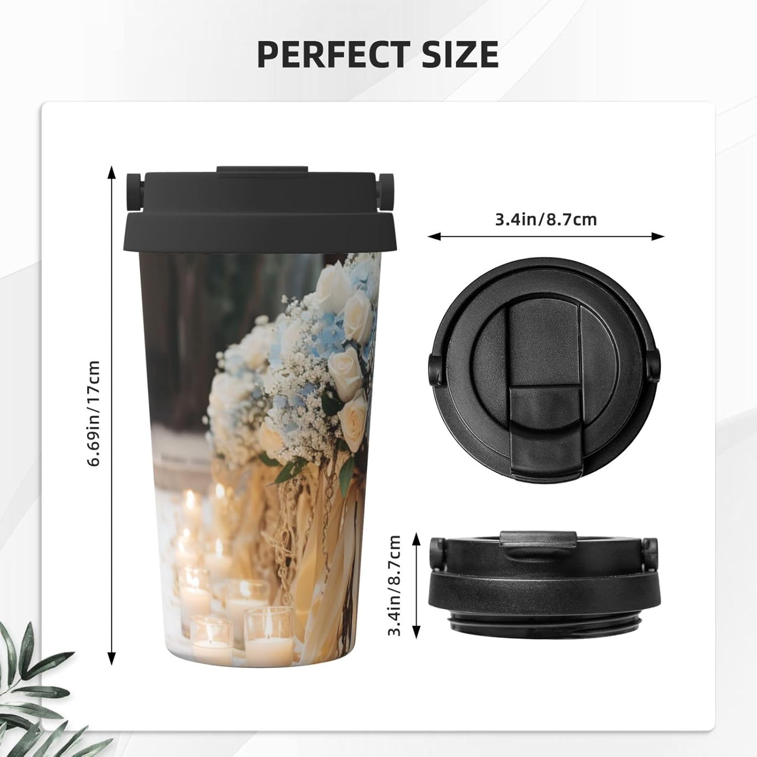 18oz Insulated Coffee Mug with Flip Lid