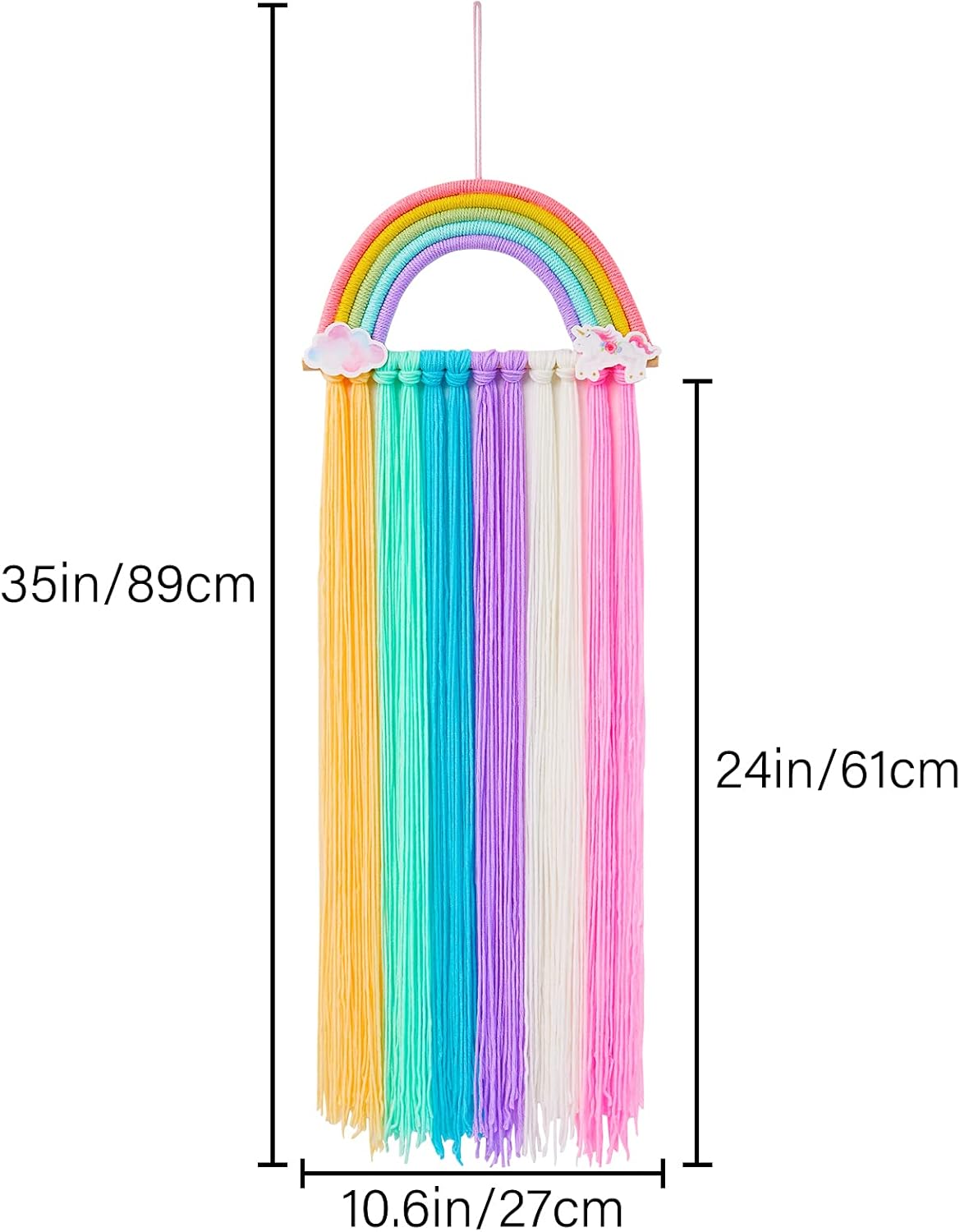 FIOBEE Rainbow Unicorn Hair Bow Holder Organizer