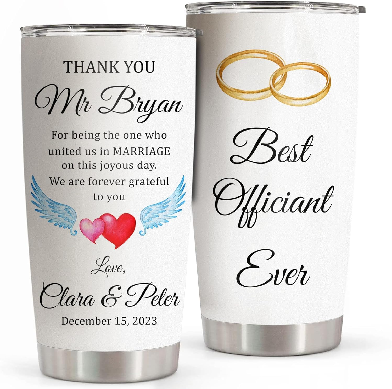 Personalized Wedding Officiant Gift Tumbler 20 Oz