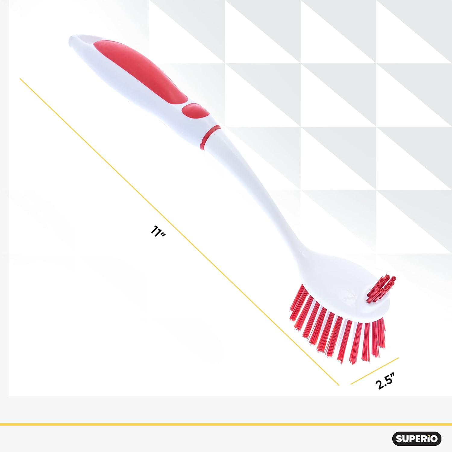 Superio Dish Brush with Handle for Kitchen and Bath