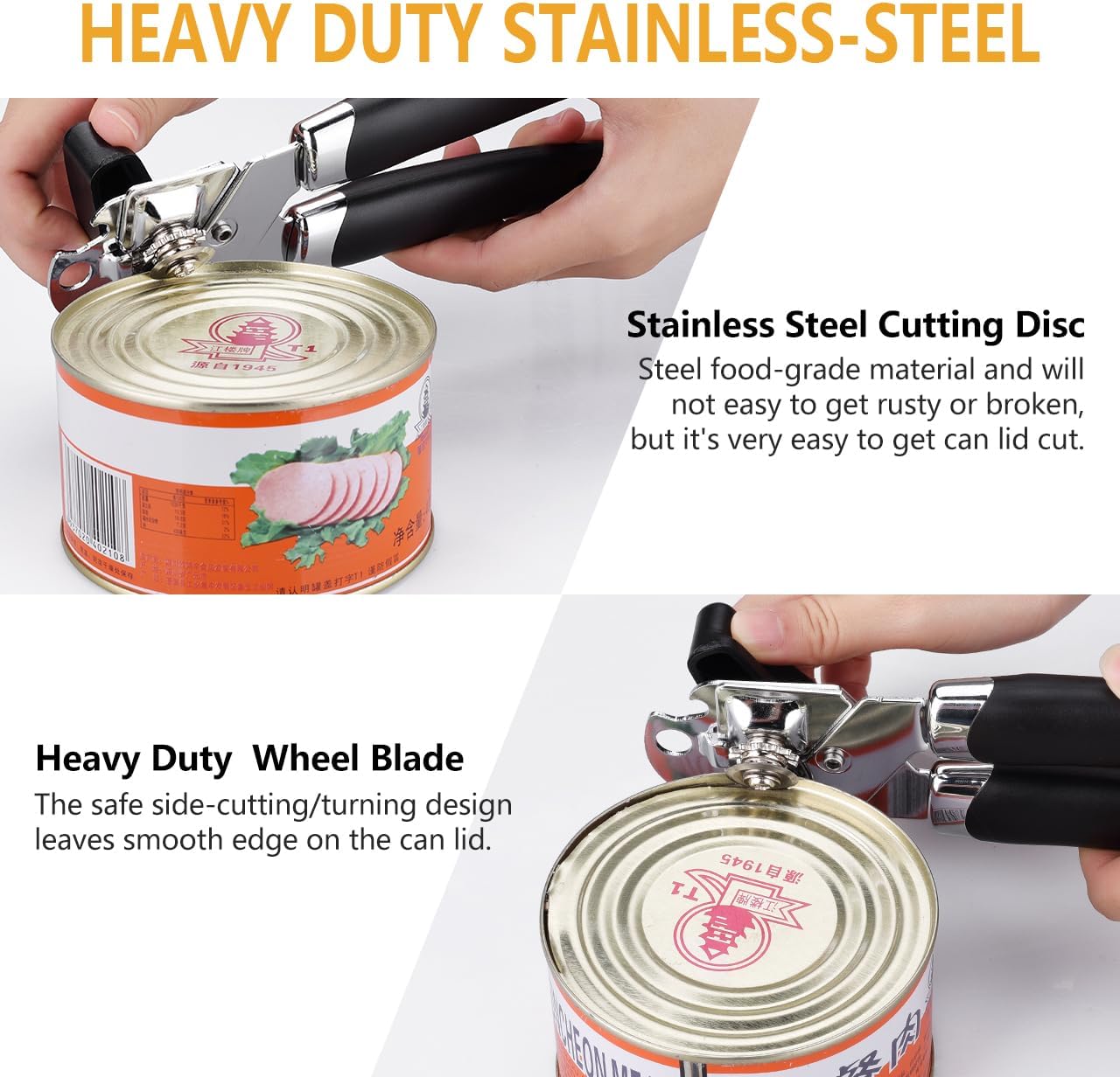 MOOREDLIFE Handheld Can Opener 3-in-1 Heavy Duty