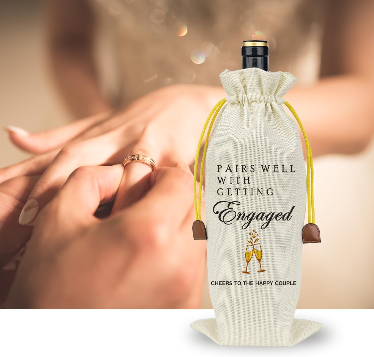 Wedding Wine Gift Bag for New Couples