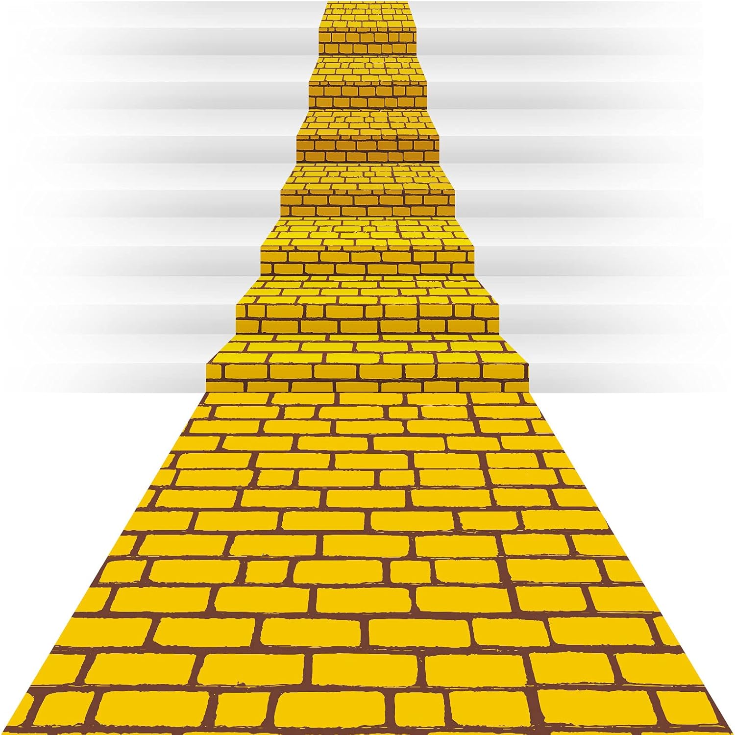 Chuangdi Yellow 45 x 9 Feet Brick Wall Aisle Runner
