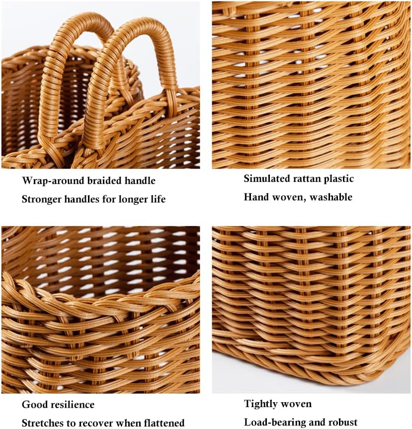 Hanging Woven Storage Basket Large Portable Wall Mount