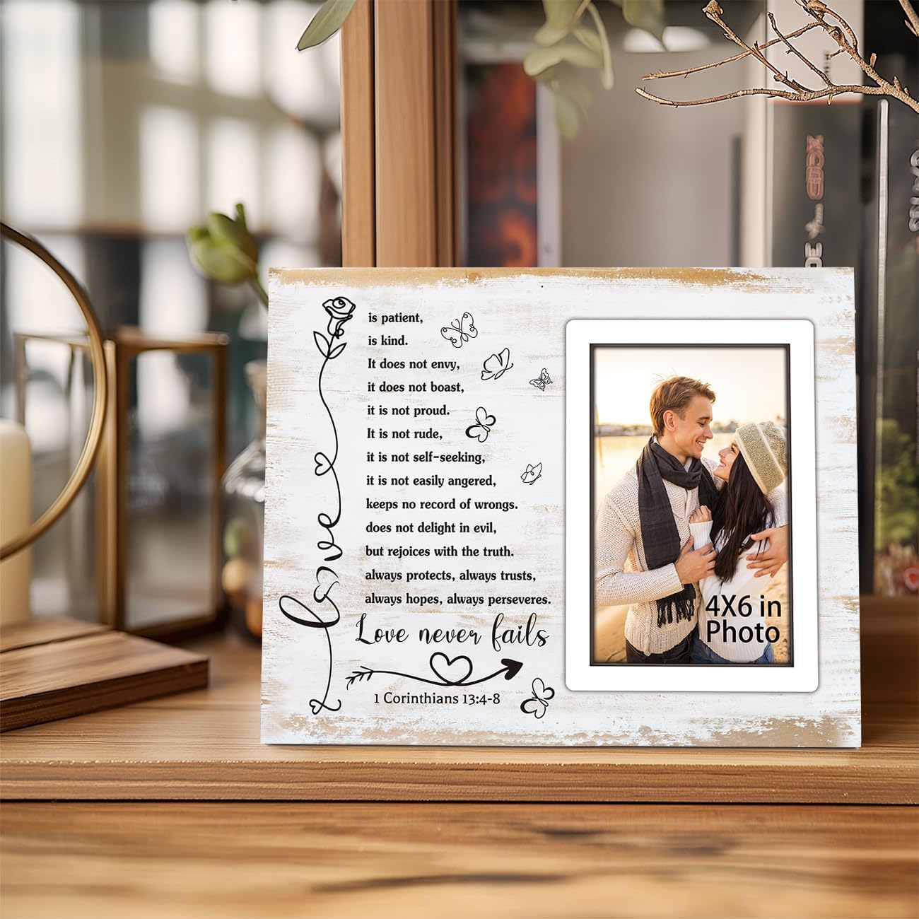 Romantic Couple Picture Frame Wall Tabletop Decor