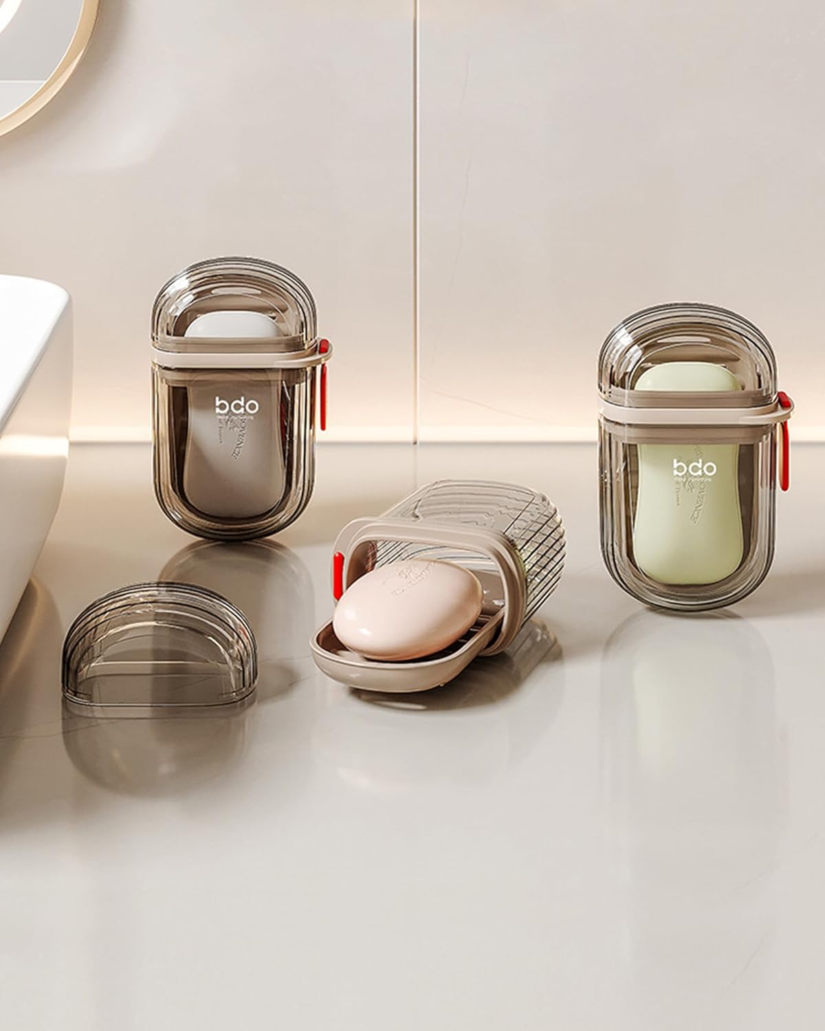 Travel Soap Case with Leakproof Lid and Drainage