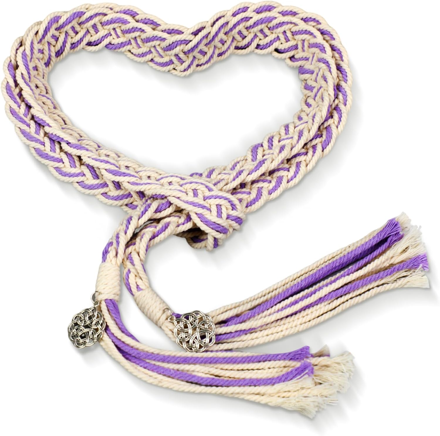Handfasting Cord Wedding Lasso with Pendants Purple