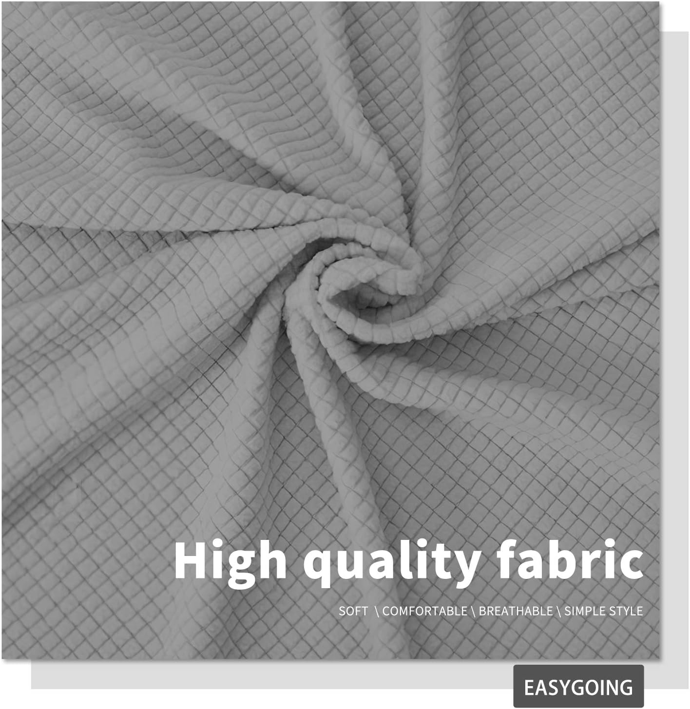 Easy-Going Stretch Bed Headboard Cover Full Size Light Gray