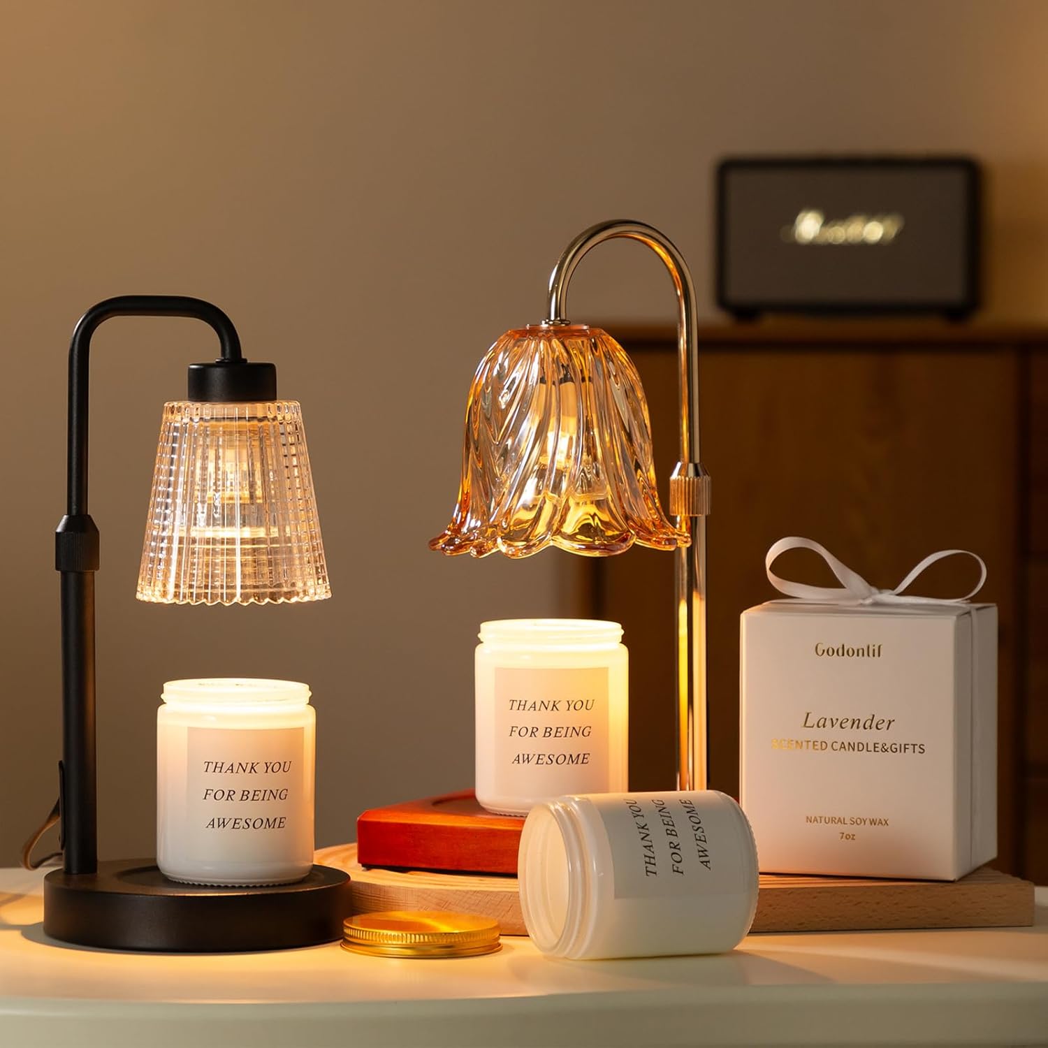 Candle Warmer Lamp with Timer Dimmable for Jar Candles
