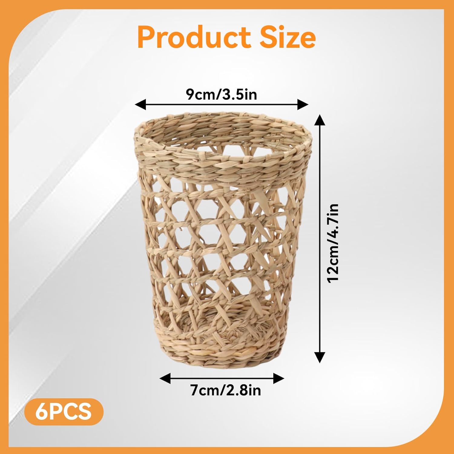 6Pcs Handwoven Vase Sleeves for Home and Garden Decoration