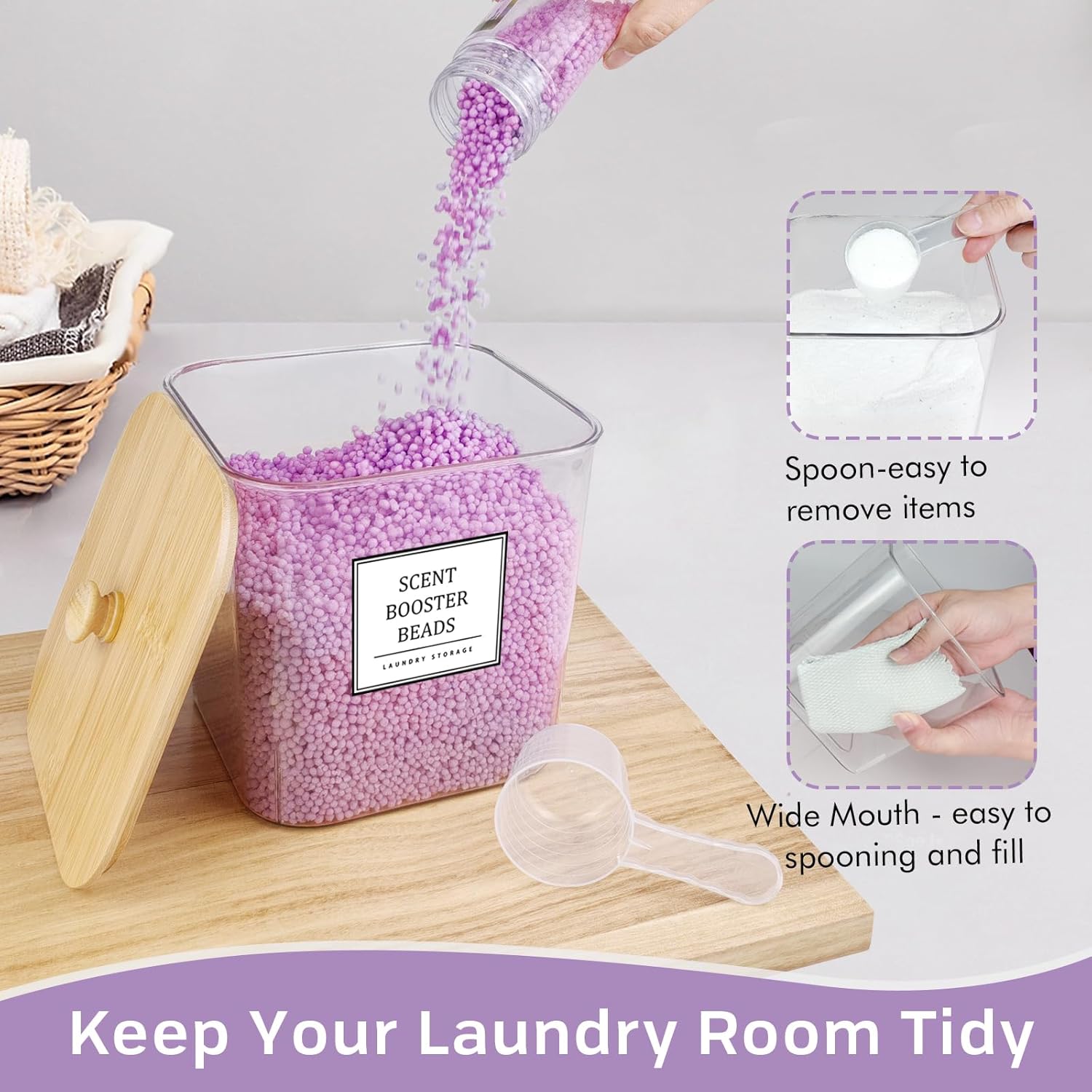 HomePekite 31 Pack Laundry Pods Container