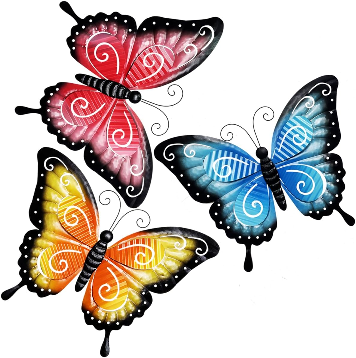 ABELOTS Metal Butterfly Wall Decor 3 Pack