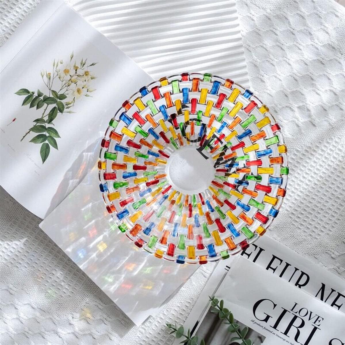 Hand Painted Woven Glass Salad Bowl Decoration