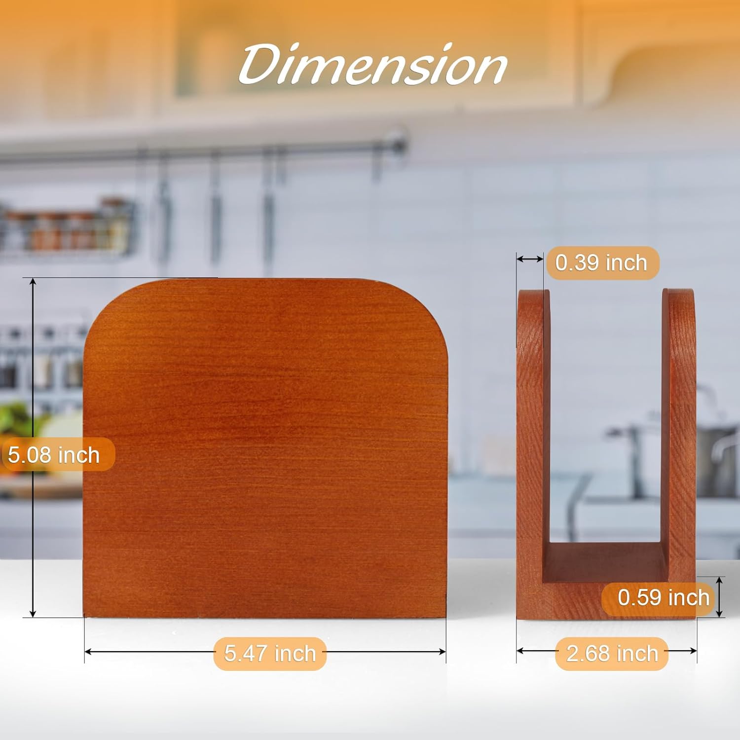 ALELION Acacia Wood Napkin Holder for Table