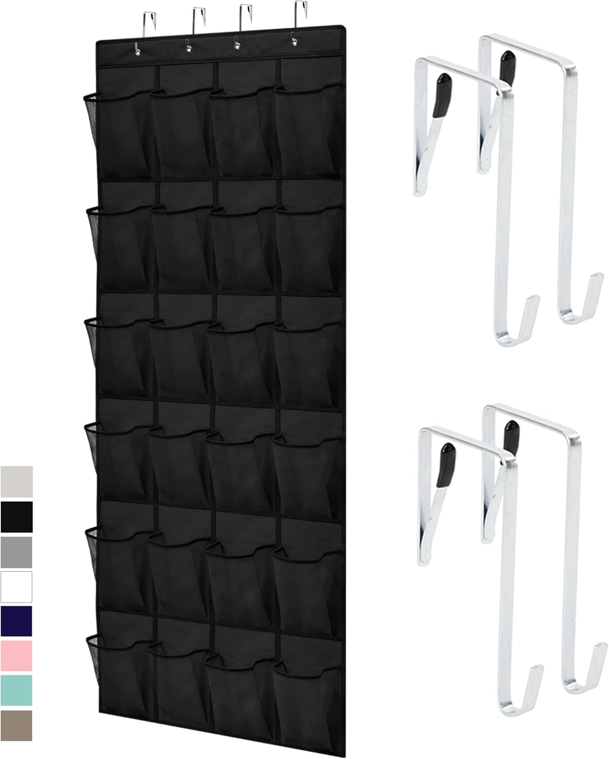 GORILLA GRIP Over the Door Shoe Organizer 24 Pockets