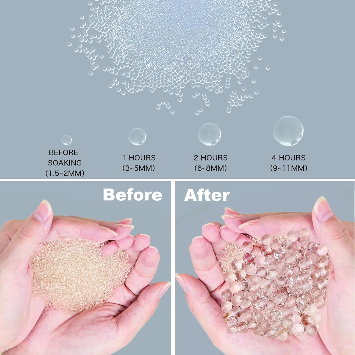 FALAMON 140000 Clear Water Gel Beads for Vase Filler