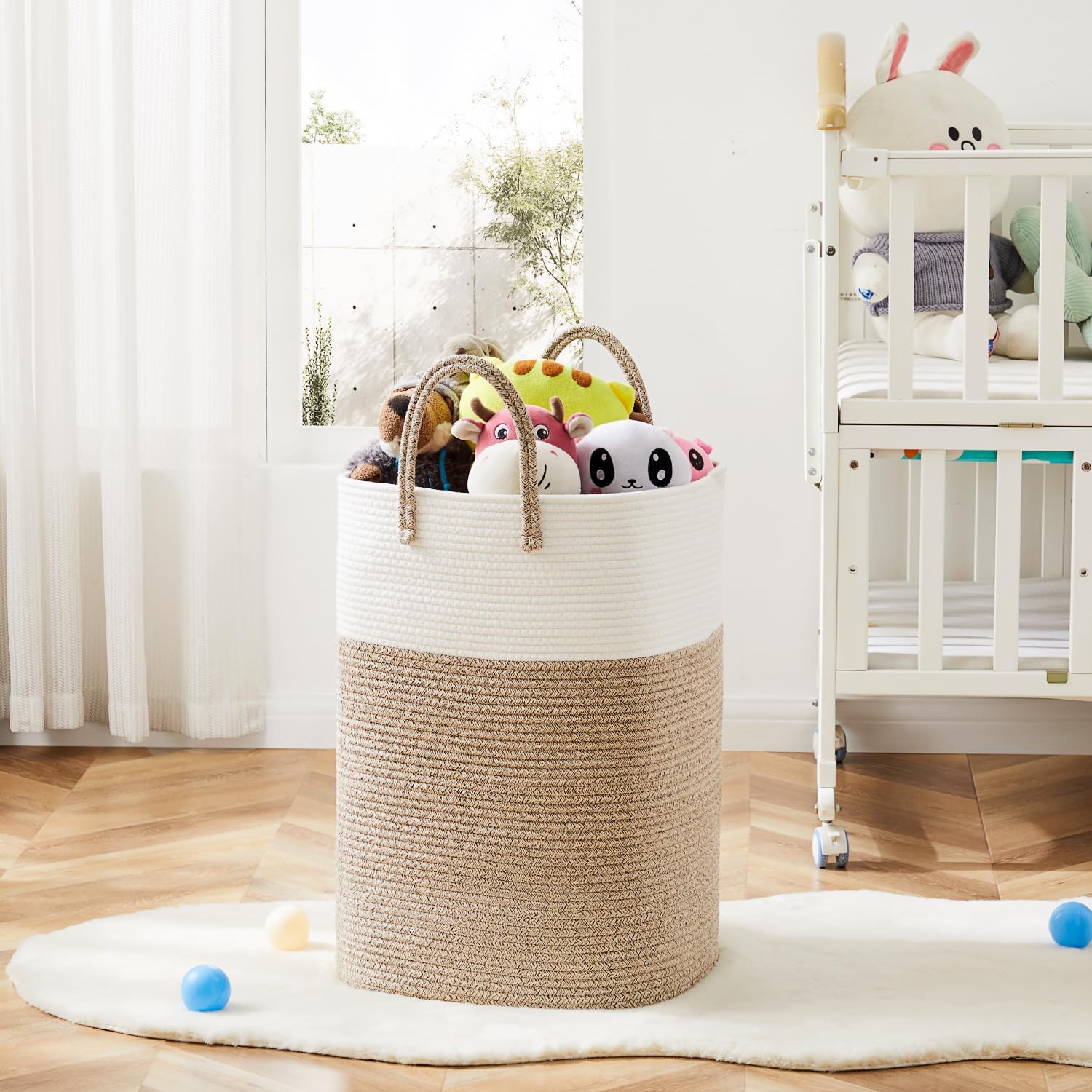 Artfeel Cotton Rope Laundry Basket 60L Hamper