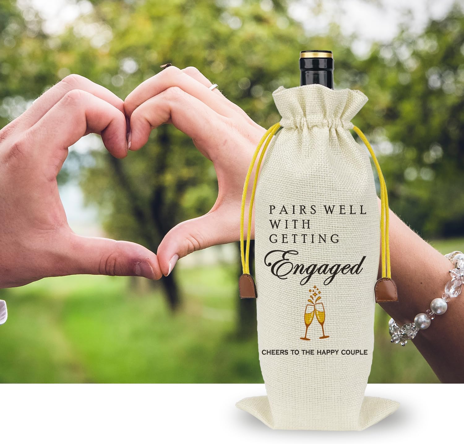 Wedding Wine Gift Bag for New Couples