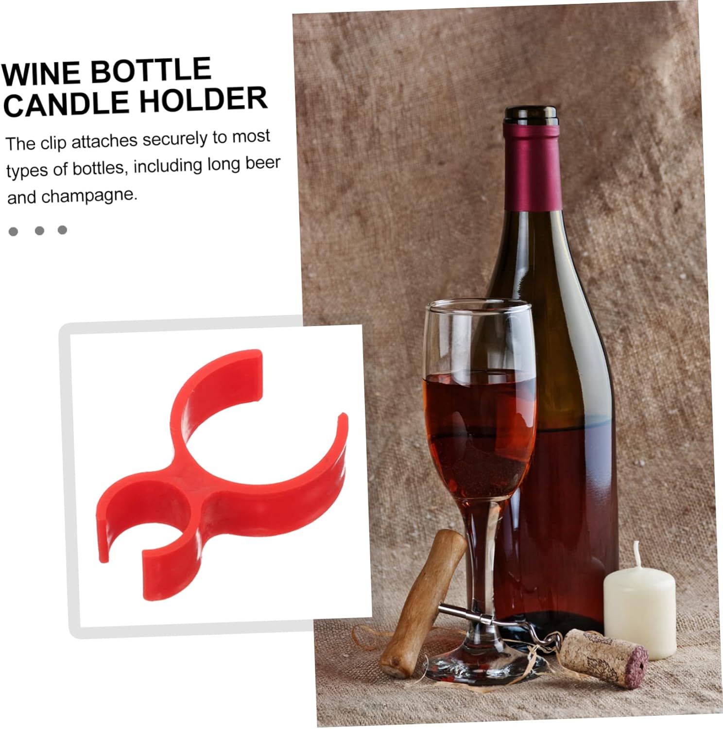 Alipis 10pcs Wine Bottle Candle Clip Holder