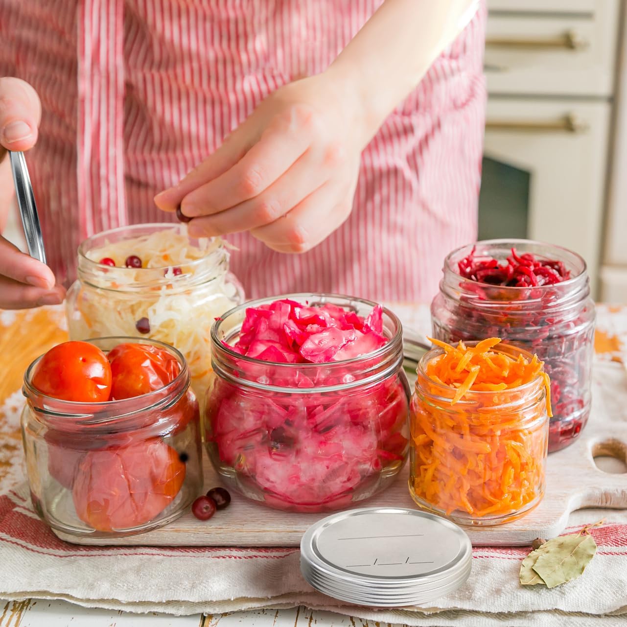 100 PCS Wide Mouth Mason Jar Canning Lids with Leak Proof Seal