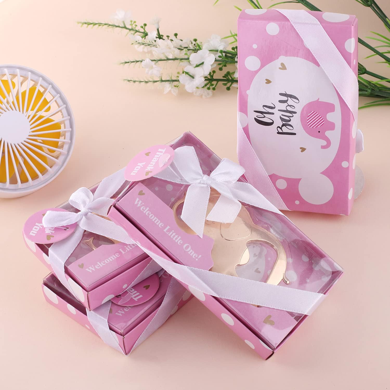 16PCS Baby Shower Favors Elephant Bottle Opener Gift