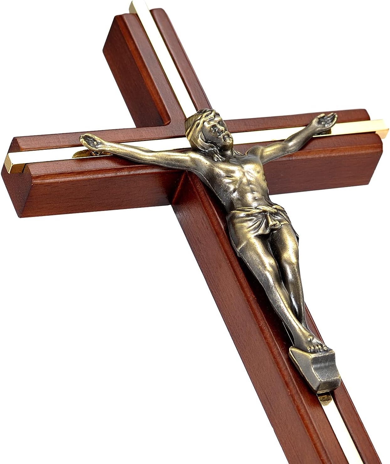 ACHIBANG 10 Inch Wooden Wall Cross with Jesus