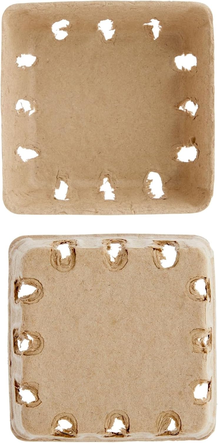 Juvale Pulp Fiber Berry Baskets - 4x4x181 In