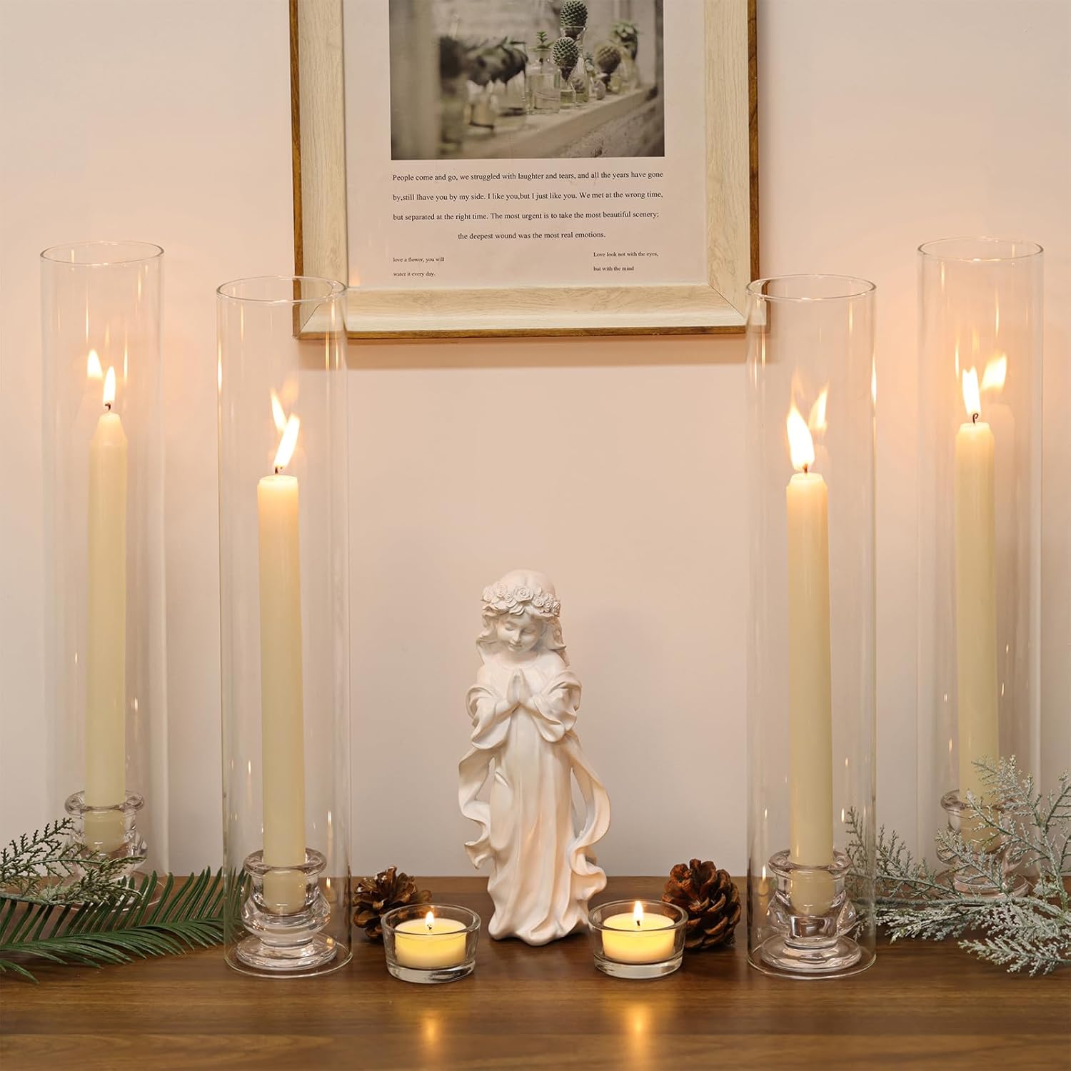 Volens Hurricane Glass Candle Holders Set of 6