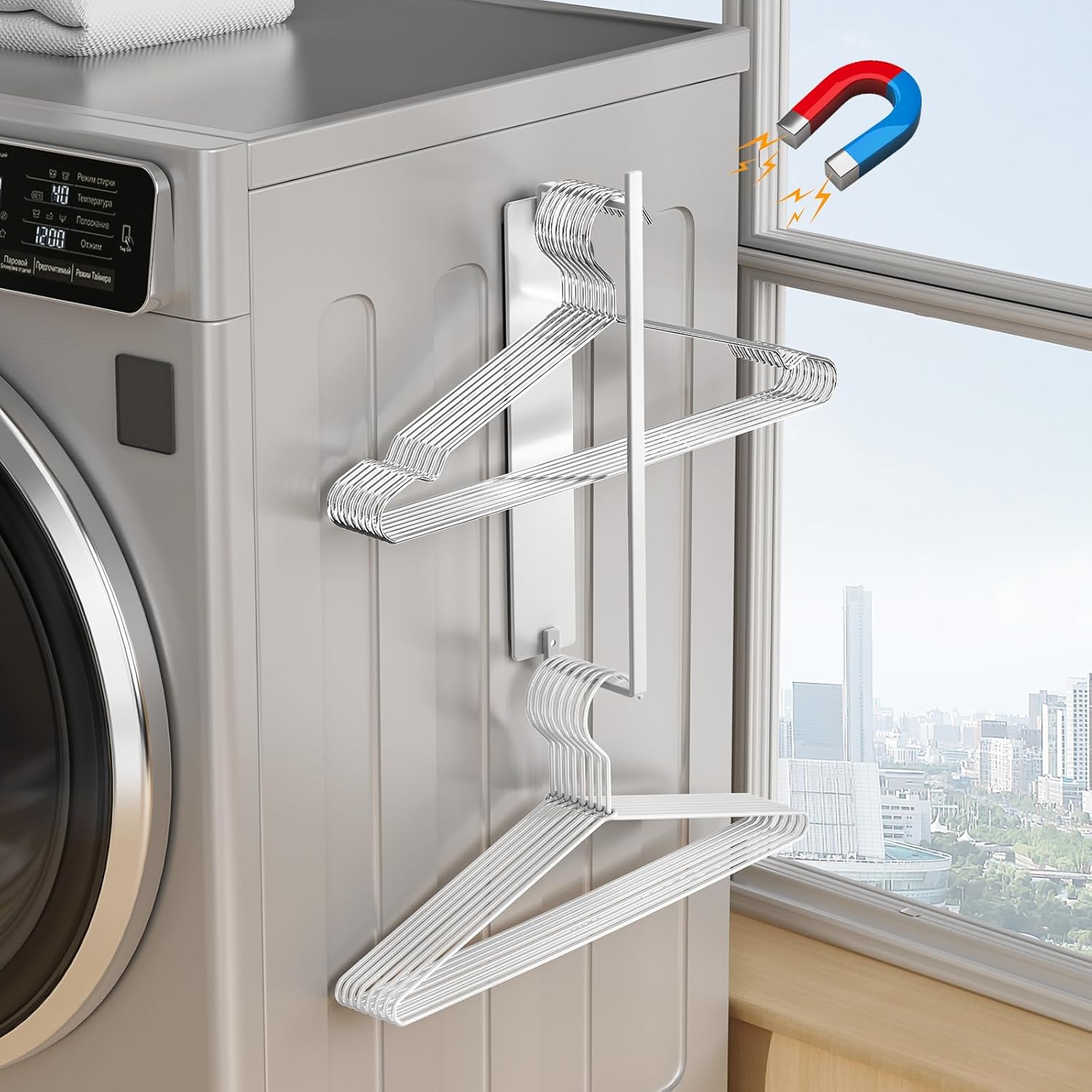 Magnetic Hanger Organizer for Laundry Room Storage