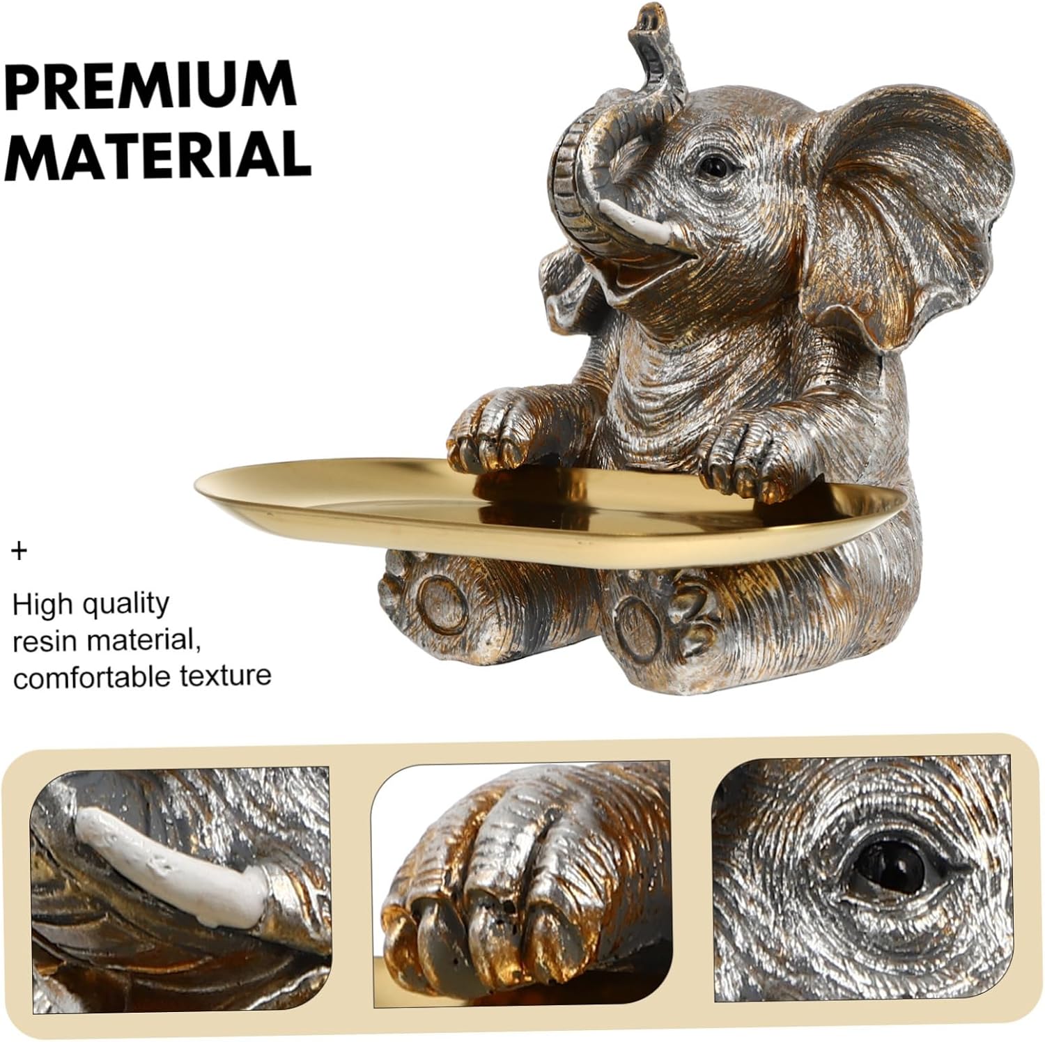 1 Set Resin Elephant Cupcake Stand Decorative Serving Tray