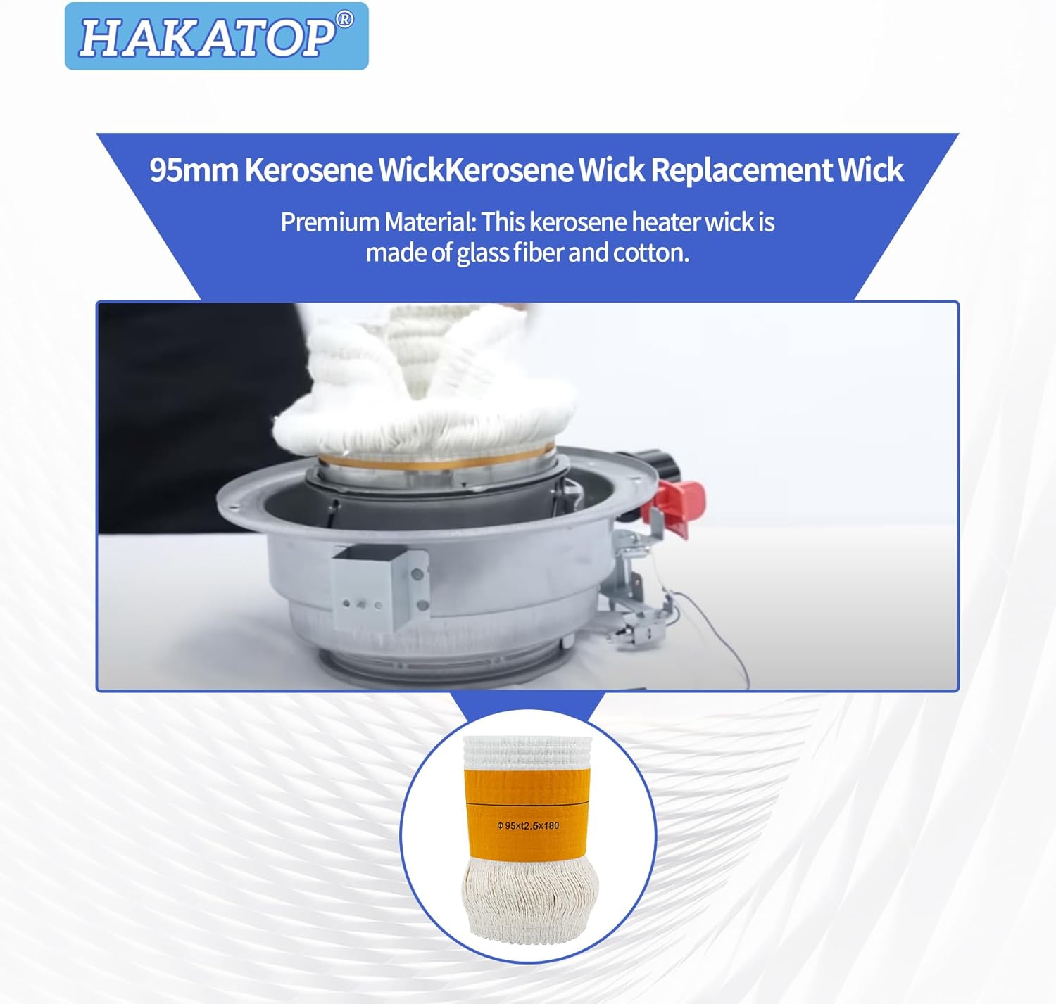 HAKATOP 2PC Kerosene Heater Wick Replacement