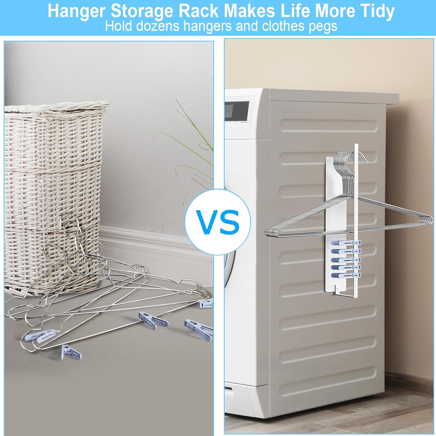 Magnetic Hanger Organizer for Laundry Room Storage