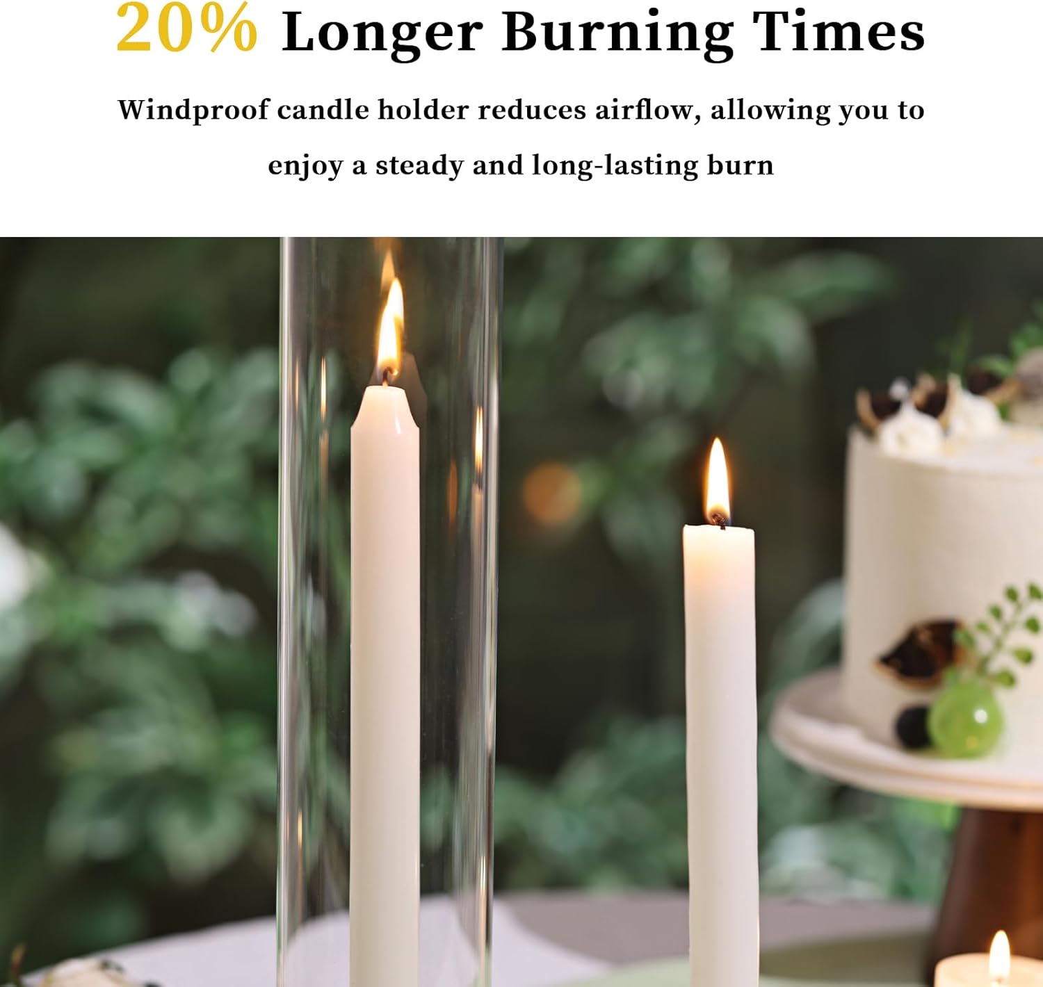 Volens Hurricane Glass Candle Holders Set of 6