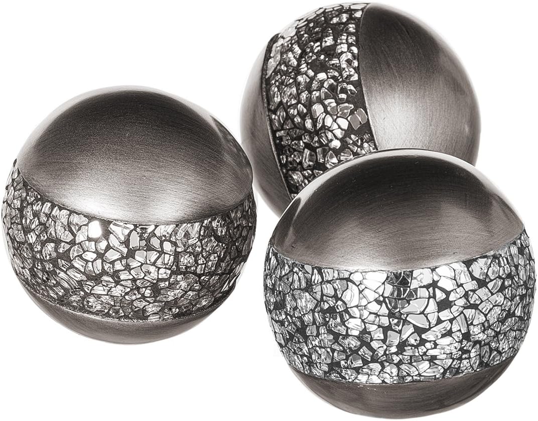 Creative Scents Schonwerk Silver Decorative Balls Set of 3