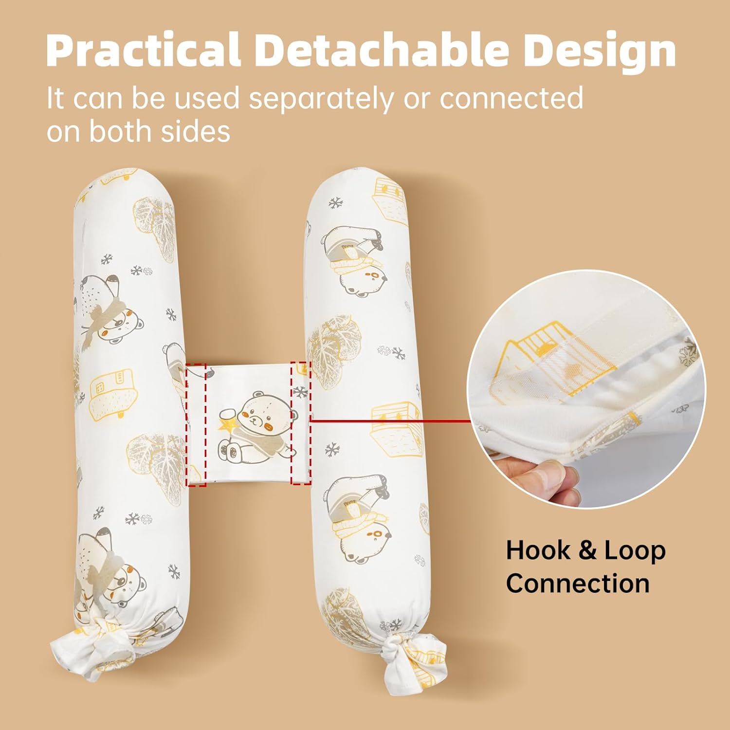Reidio 1 Pair Adjustable Candy Shaped Throw Pillow