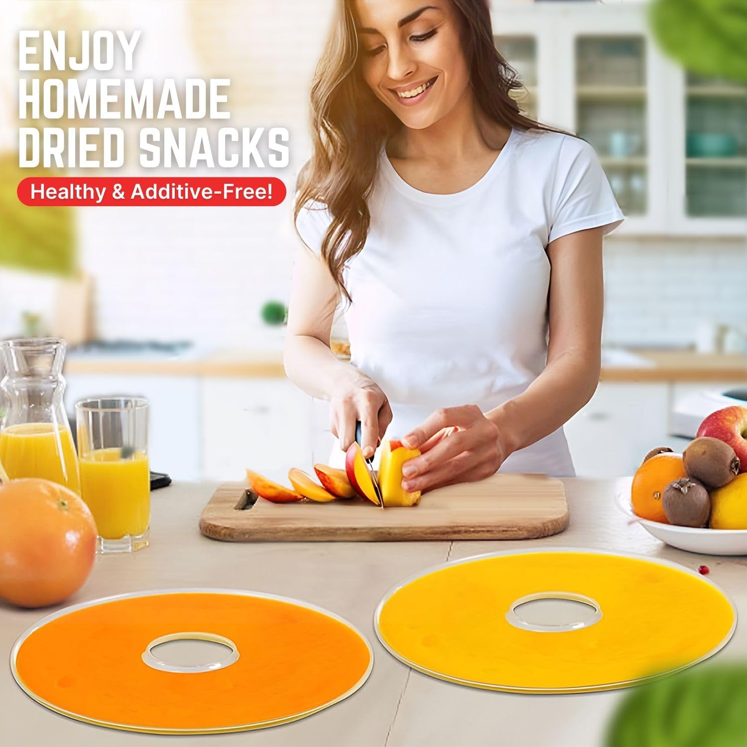Flexzion Dehydrator Trays 11 7 8 Inch 2 Pack