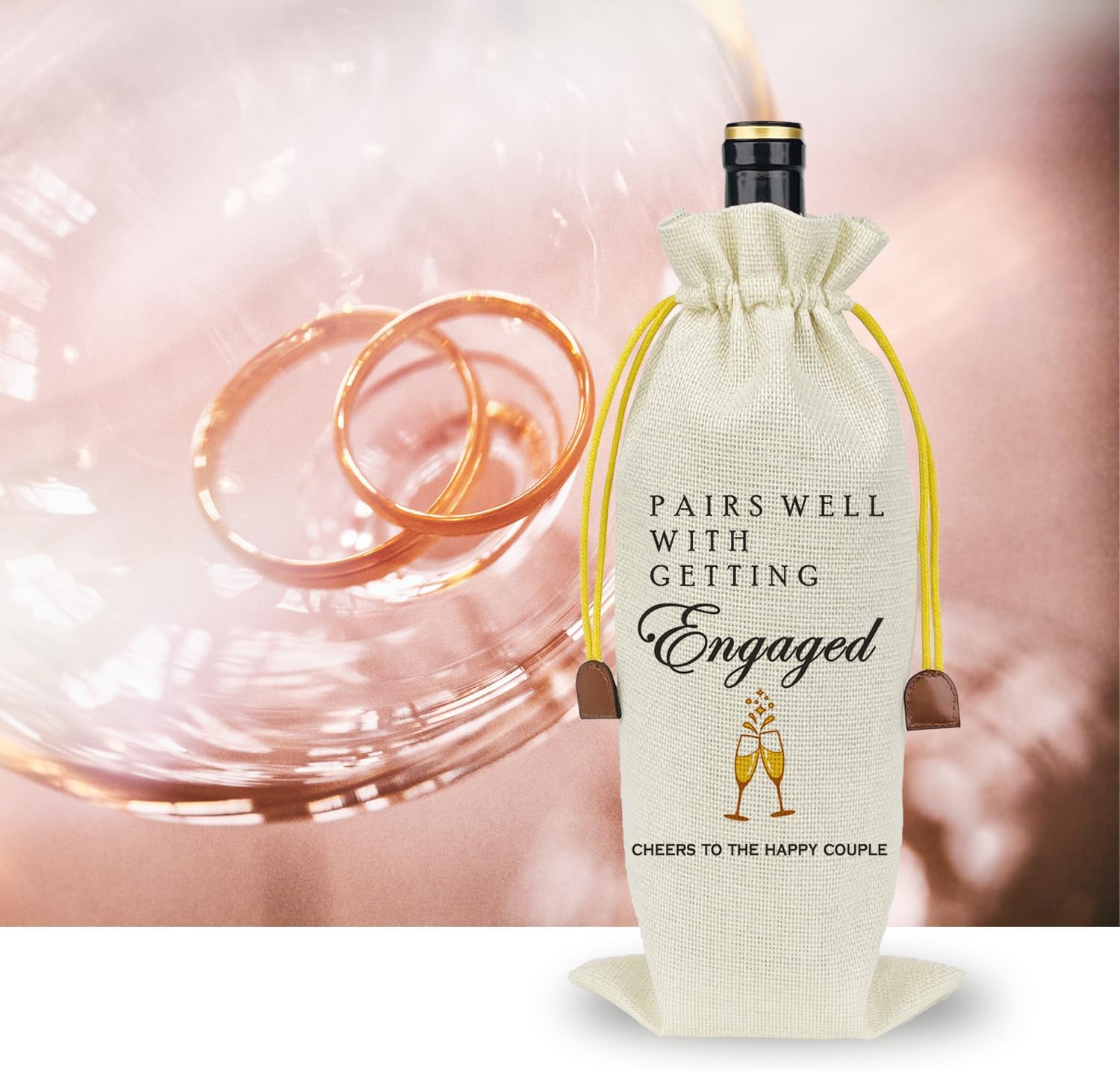 Wedding Wine Gift Bag for New Couples