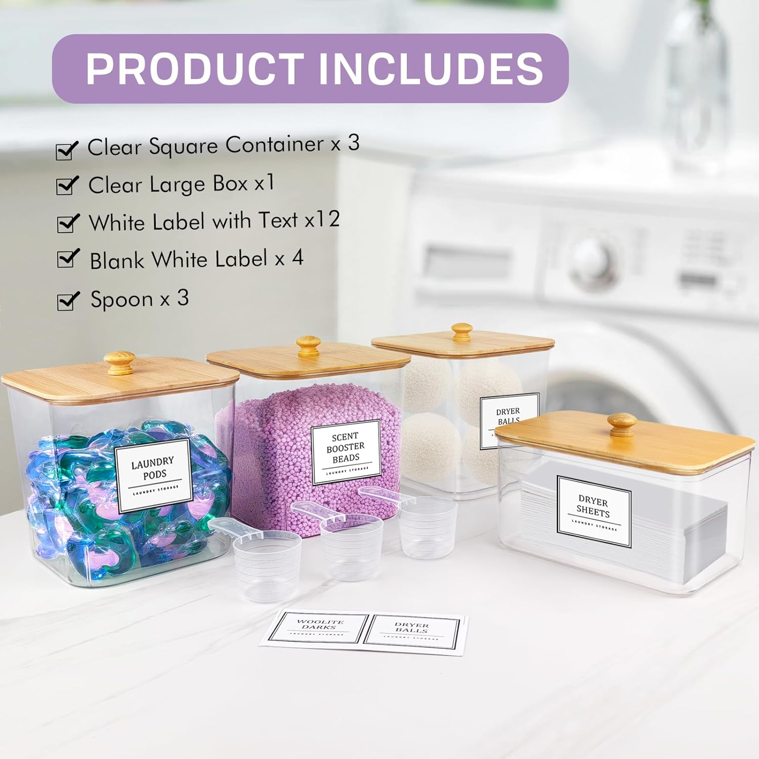 HomePekite 31 Pack Laundry Pods Container