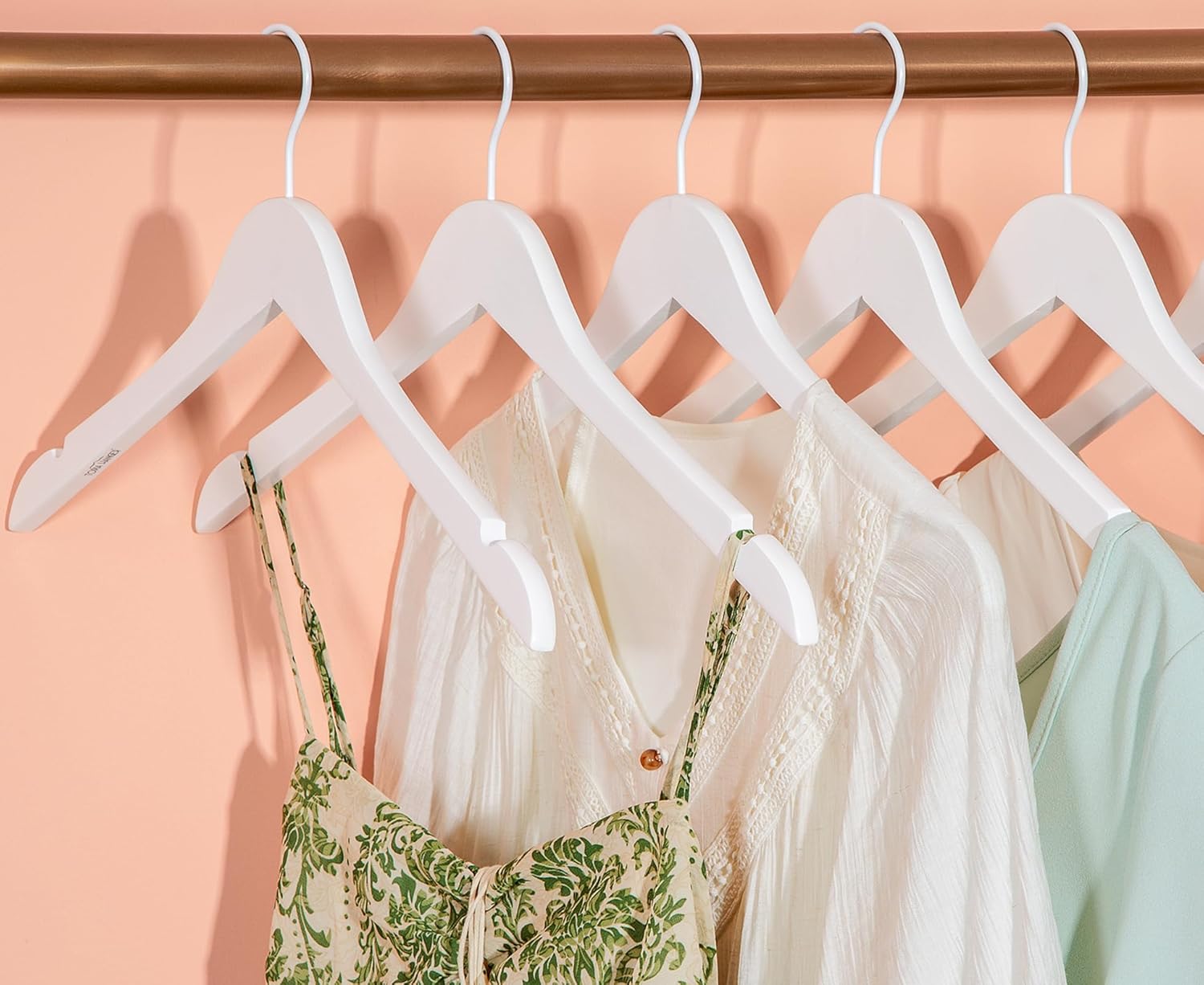 TOPIA HANGER Premium White Wooden Bride Hanger 10 Pack