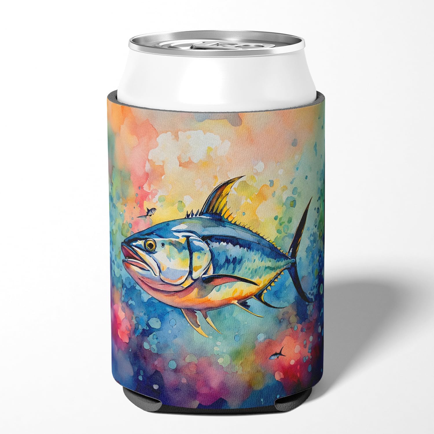 Carolines Treasures Yellowfin Tuna Can Hugger Cooler Sleeve