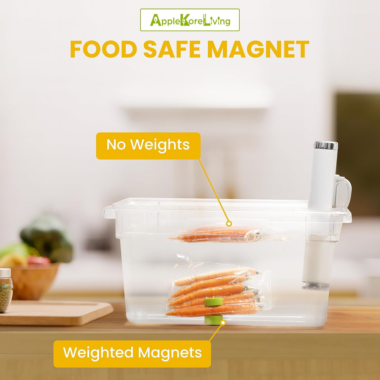 KORE Sous Vide Magnets 2 Pack Apple Green