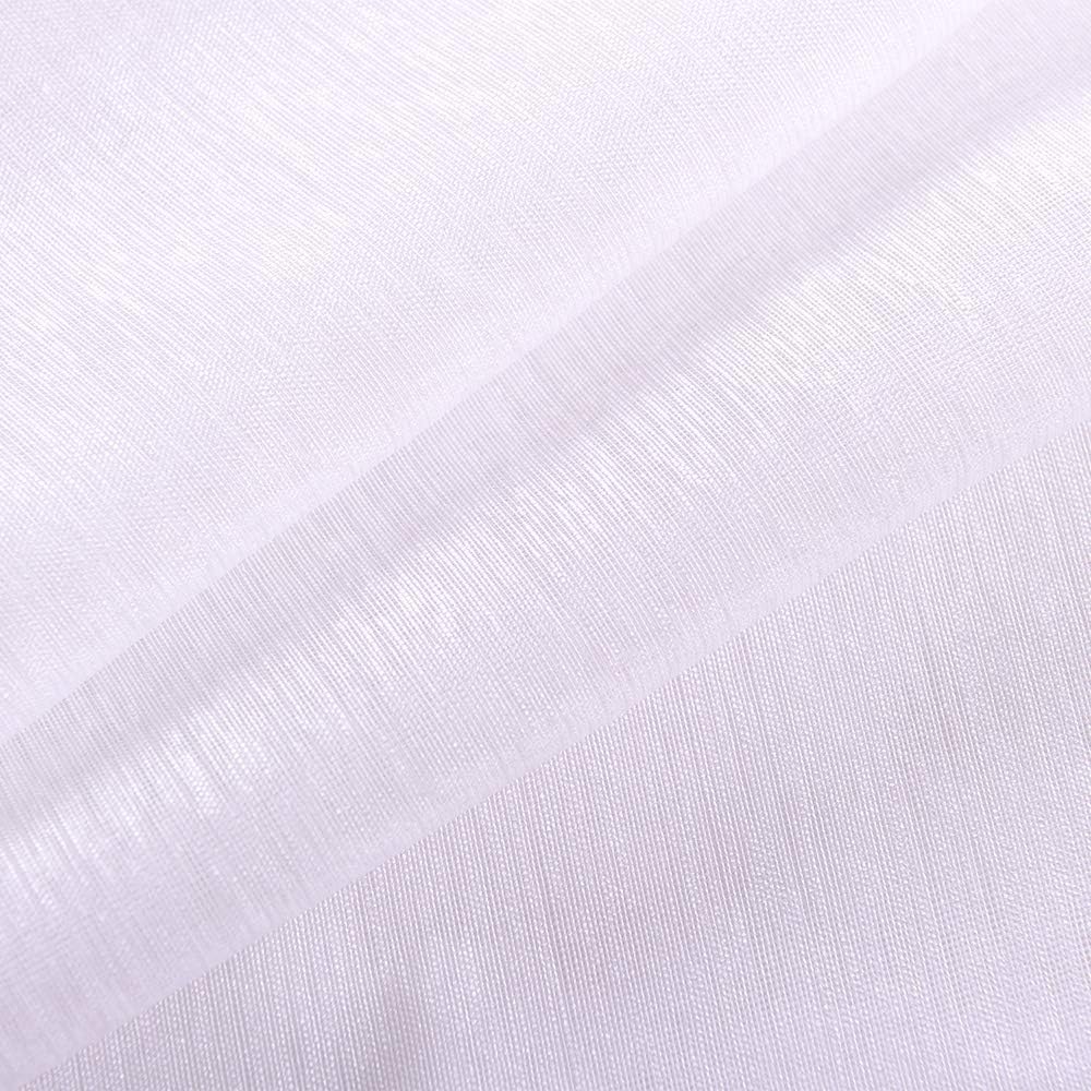 96 Inch White Sheer Curtains Grommet Set of 2 Panels