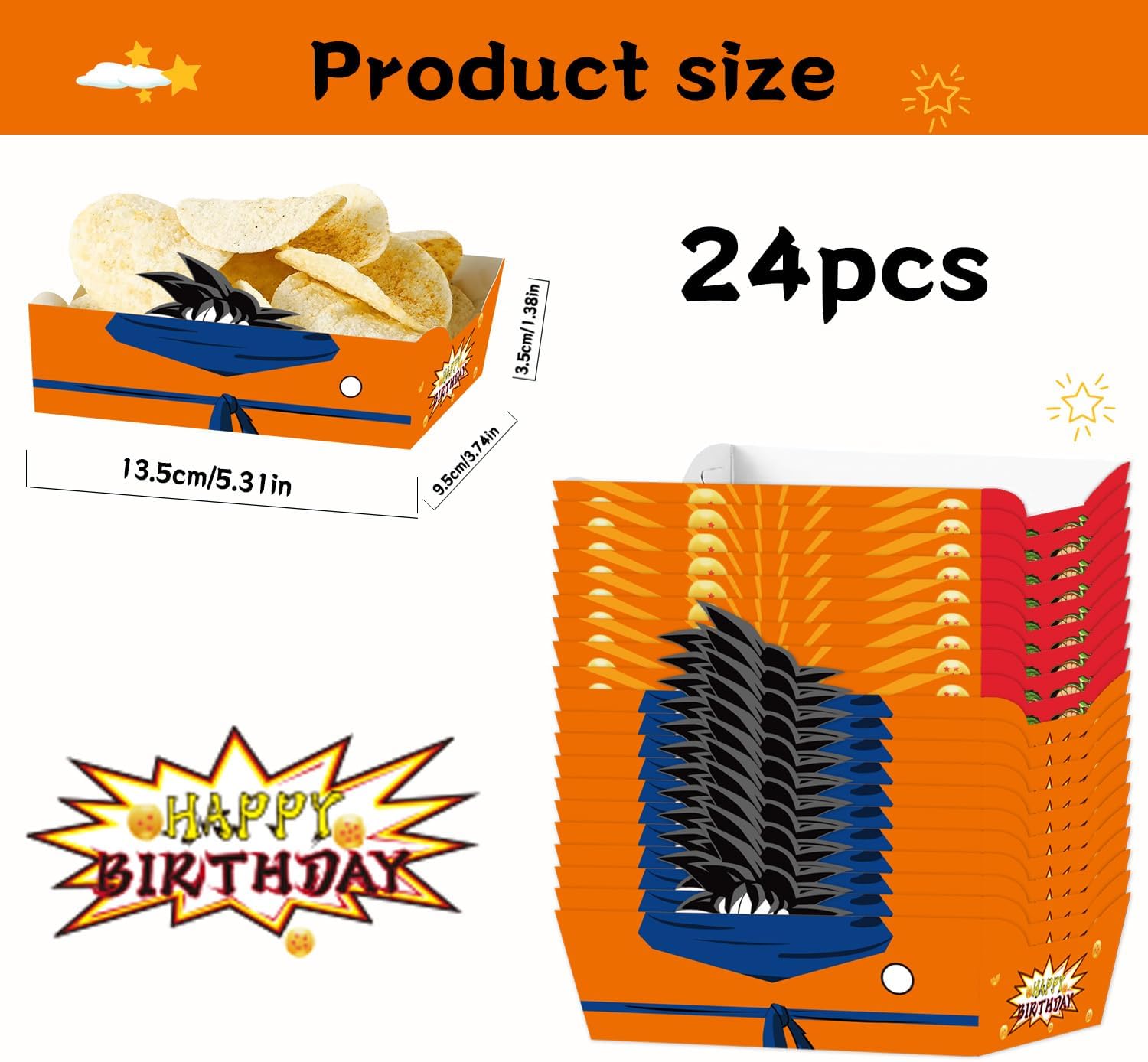 Dragon Themed Disposable Paper Food Trays 24pcs for Birthday Parties
